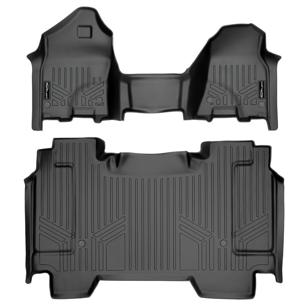 MAXLINER Custom Fit Floor Mats 1st Row Liner Set Black for 19-20 Ram 1500 Crew and Quad Cab with Vinyl Floor